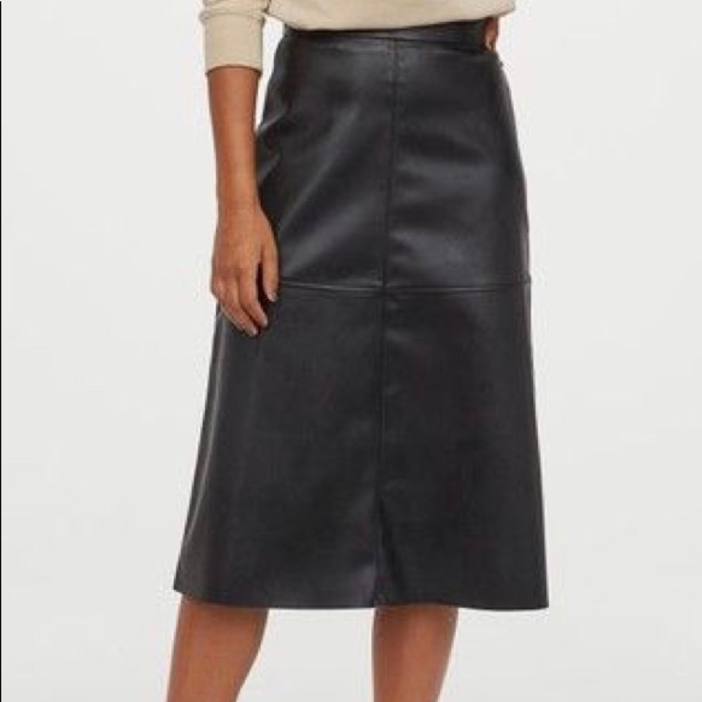 Vintage genuine leather skirt